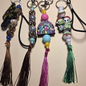 Colorful Beaded Keychain Set for Kids